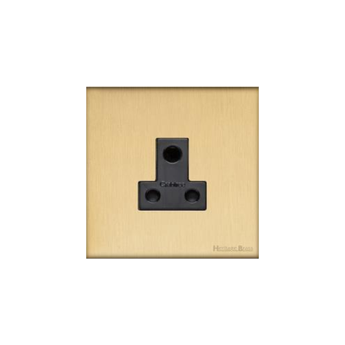 Windsor Range Matt Brass Switches & Sockets, WN40 - 5 Amp 3 Round Pin Socket by Heritage Brass By M-Marcus