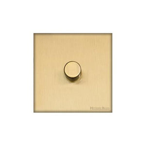 Windsor Range Matt Brass Switches & Sockets, WN40 - 1 Gang TED Dimmer (Compatible with LED Lamps) by Heritage Brass By M-Marcus