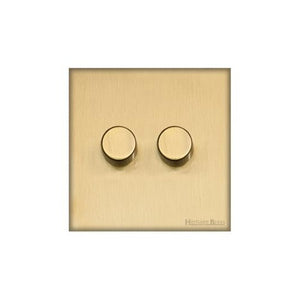 Windsor Range Matt Brass Switches & Sockets, WN40 - 2G Multi Location Secondary Dimmer by Heritage Brass By M-Marcus