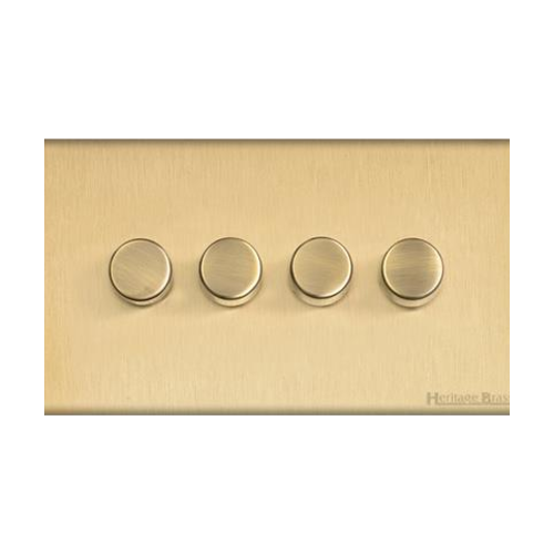 Windsor Range Matt Brass Switches & Sockets, WN40 - 4G Multi Location Secondary Dimmer by Heritage Brass By M-Marcus