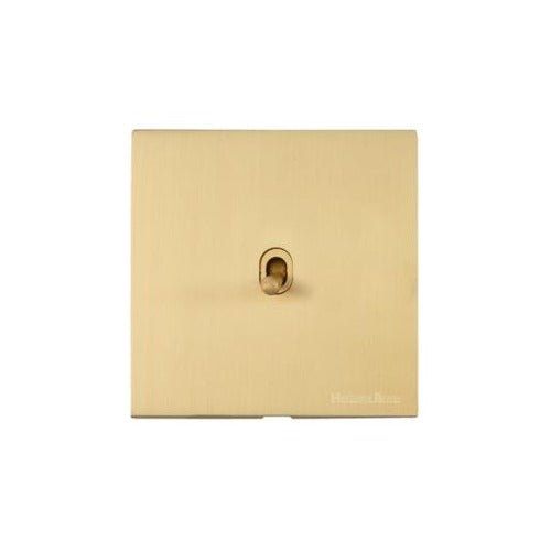 Windsor Range Matt Brass Switches & Sockets, WN40 - 1 Gang Stockholm Toggle by Heritage Brass By M-Marcus