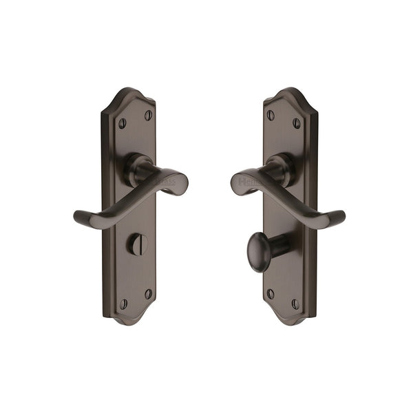 Buckingham Door Handle on Plate by M Marcus - Heritage Brass