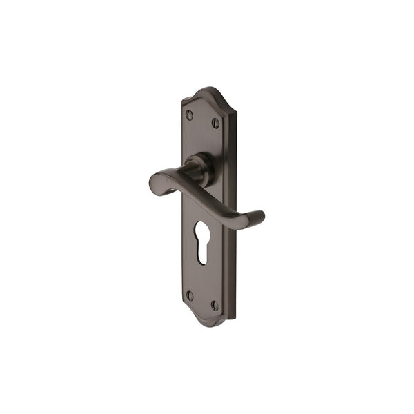 Buckingham Door Handle on Plate by M Marcus - Heritage Brass