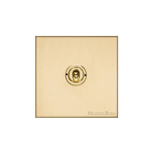 Windsor Range Matt Brass Switches & Sockets, WN40 - 1 Gang Toggle Switch by Heritage Brass By M-Marcus