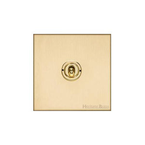Windsor Range Matt Brass Switches & Sockets, WN40 - 1 Gang Intermediate Toggle Switch by Heritage Brass By M-Marcus