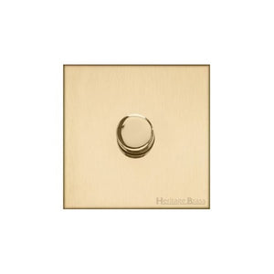 Winchester Range Satin Brass Switches & Sockets, W44 - 1G Multi Location Primary Dimmer by Heritage Brass By M-Marcus
