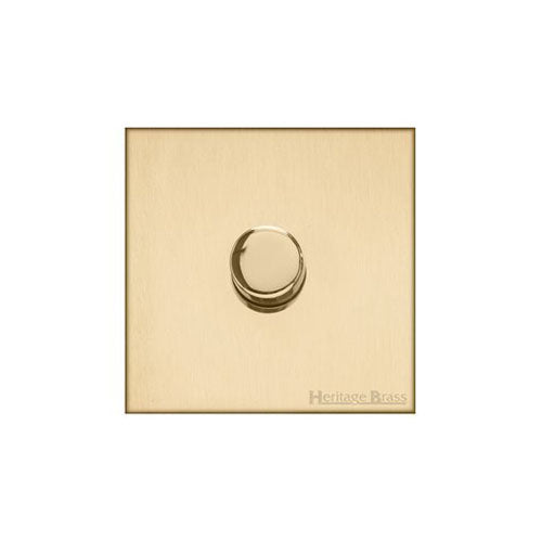 Winchester Range Satin Brass Switches & Sockets, W44 - 1G Multi Location Secondary Dimmer by Heritage Brass By M-Marcus