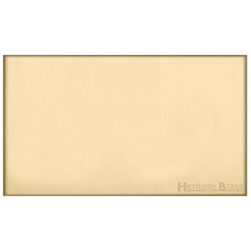 Winchester Range Satin Brass Switches & Sockets, W44 - Double Blank Plate by Heritage Brass By M-Marcus