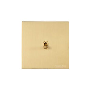 Windsor Range Matt Brass Switches & Sockets, WN40 - 1 Gang Stockholm Toggle by Heritage Brass By M-Marcus