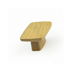 Wooden Cabinet Knob Square Quattro by M Marcus - Heritage Brass