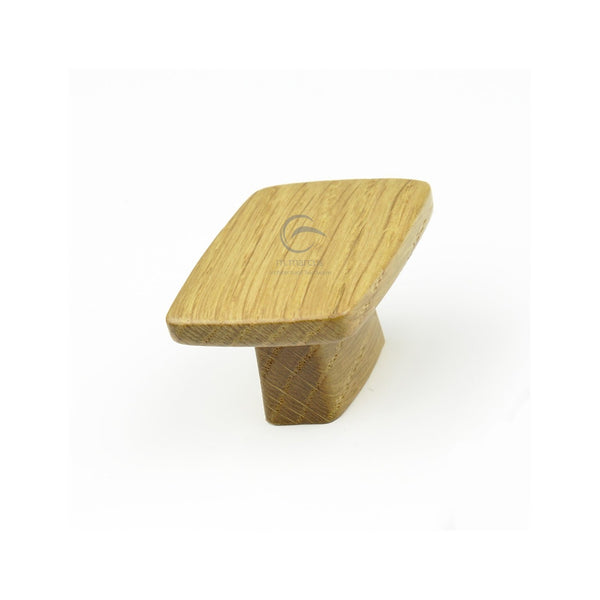 Wooden Cabinet Knob Square Quattro by M Marcus - Heritage Brass