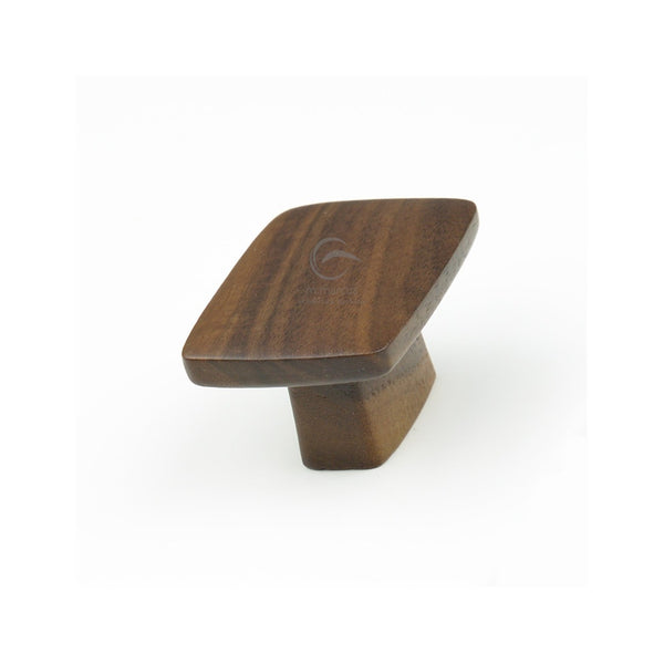 Wooden Cabinet Knob Square Quattro by M Marcus - Heritage Brass