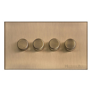 Winchester Range Antique Brass Switches & Sockets, W91 - 4G Multi Location Primary Dimmer by Heritage Brass By M-Marcus
