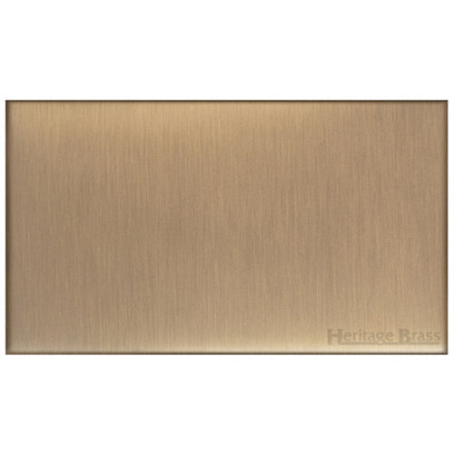 Winchester Range Antique Brass Switches & Sockets, W91 - Double Blank Plate by Heritage Brass By M-Marcus