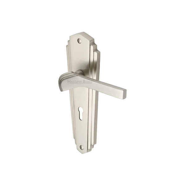 Waldorf Door Handle on Plate by M Marcus - Heritage Brass
