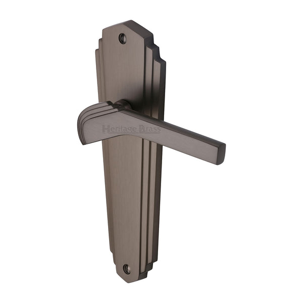 Waldorf Door Handle on Plate by M Marcus - Heritage Brass