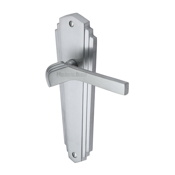 Waldorf Door Handle on Plate by M Marcus - Heritage Brass