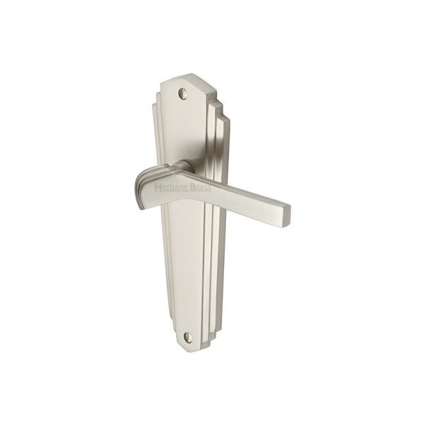 Waldorf Door Handle on Plate by M Marcus - Heritage Brass