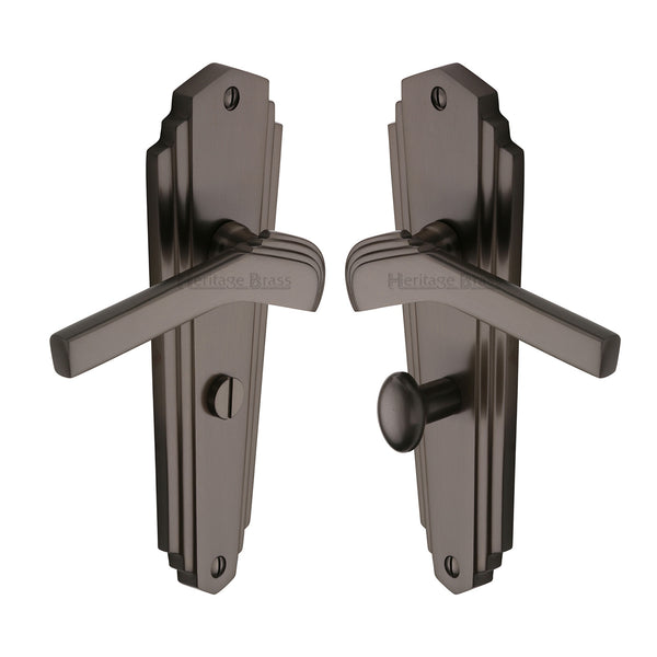 Waldorf Door Handle on Plate by M Marcus - Heritage Brass