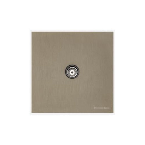 Windsor Range Aged Pewter Switches & Sockets, WAP - 1 Gang Non-Isolated TV Coaxial Socket by Heritage Brass By M-Marcus