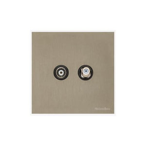Windsor Range Aged Pewter Switches & Sockets, WAP - TV/Satellite Socket by Heritage Brass By M-Marcus