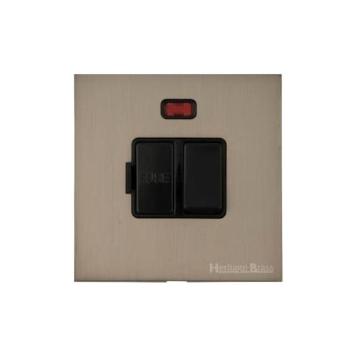 Windsor Range Aged Pewter Switches & Sockets, WAP - Switched Spur with Neon (13 Amp) by Heritage Brass By M-Marcus