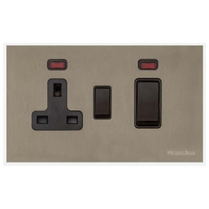Windsor Range Aged Pewter Switches & Sockets, WAP - 45A Cooker Unit + 13A Socket by Heritage Brass By M-Marcus
