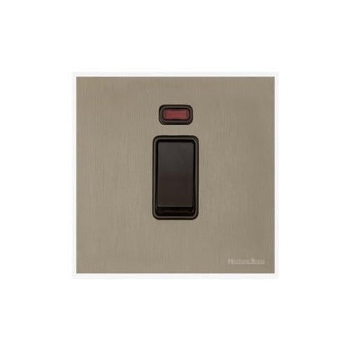 Windsor Range Aged Pewter Switches & Sockets, WAP - 45A DP Cooker Switch with Neon (single plate) by Heritage Brass By M-Marcus