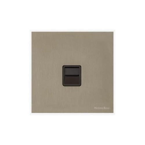 Windsor Range Aged Pewter Switches & Sockets, WAP - 1 Gang Master Line Socket by Heritage Brass By M-Marcus