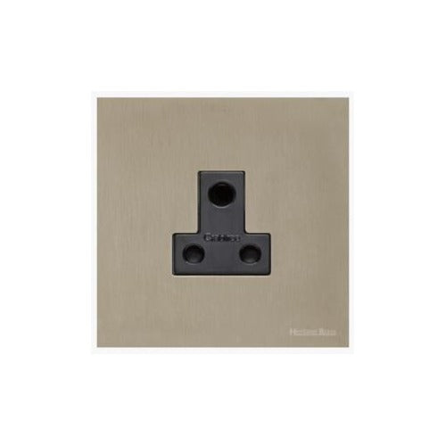 Windsor Range Aged Pewter Switches & Sockets, WAP - 5 Amp 3 Round Pin Socket by Heritage Brass By M-Marcus