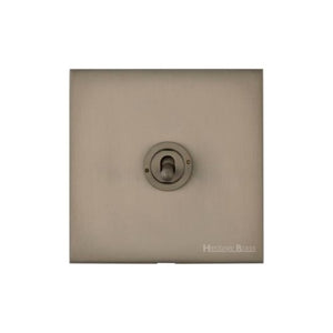Windsor Range Aged Pewter Switches & Sockets, WAP - 1 Gang Toggle Switch by Heritage Brass By M-Marcus