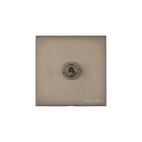 Windsor Range Aged Pewter Switches & Sockets, WAP - 1 Gang Intermediate Toggle Switch by Heritage Brass By M-Marcus