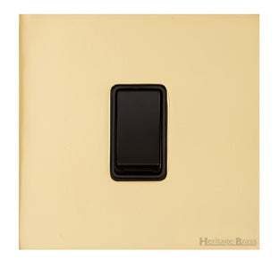 Windsor Range Polished Brass Switches & Sockets, WN1 - 1 Gang Intermediate Rocker Switch by Heritage Brass By M-Marcus