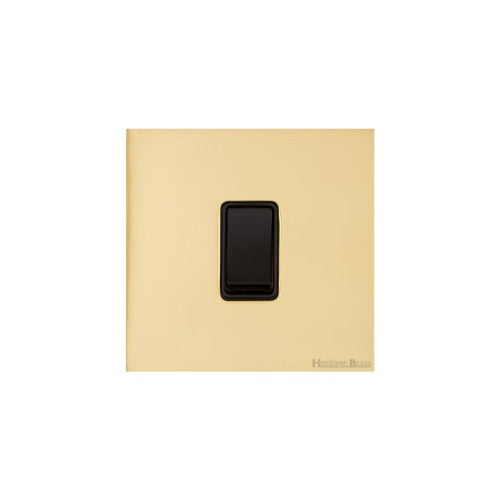 Windsor Range Polished Brass Switches & Sockets, WN1 - 1 Gang Intermediate Rocker Switch by Heritage Brass By M-Marcus