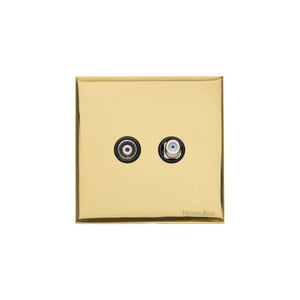 Windsor Range Polished Brass Switches & Sockets, WN1 - TV/Satellite Socket by Heritage Brass By M-Marcus