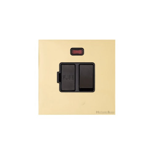 Windsor Range Polished Brass Switches & Sockets, WN1 - Switched Spur with Neon (13 Amp) by Heritage Brass By M-Marcus