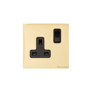 Windsor Range Polished Brass Switches & Sockets, WN1 - Single Socket (13 Amp) by Heritage Brass By M-Marcus