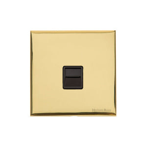 Windsor Range Polished Brass Switches & Sockets, WN1 - 1 Gang Secondary Line Socket by Heritage Brass By M-Marcus