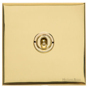Windsor Range Polished Brass Switches & Sockets, WN1 - 1 Gang Toggle Switch by Heritage Brass By M-Marcus
