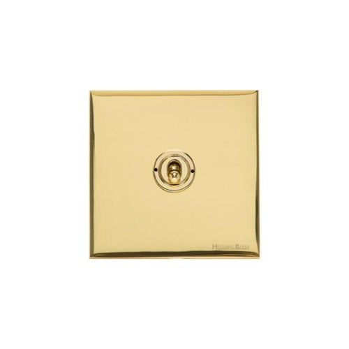 Windsor Range Polished Brass Switches & Sockets, WN1 - 1 Gang Intermediate Toggle Switch by Heritage Brass By M-Marcus
