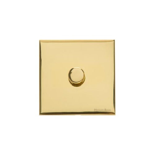 Windsor Range Polished Brass Switches & Sockets, WN1 - 1 Gang Dimmer 400 watts (Compatible with halogen/ incandescent bulbs) by Heritage Brass By M-Marcus