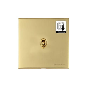 Windsor Range Polished Brass Switches & Sockets, WN1 - 1 Gang Dimming Stockholm Toggle by Heritage Brass By M-Marcus