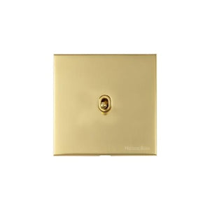 Windsor Range Polished Brass Switches & Sockets, WN1 - 1 Gang Intermediate Stockholm Toggle by Heritage Brass By M-Marcus