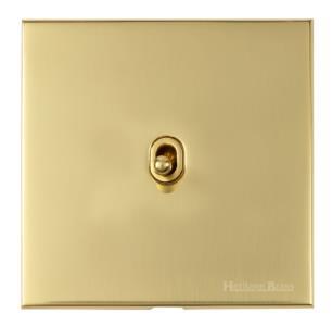 Windsor Range Polished Brass Switches & Sockets, WN1 - 1 Gang Intermediate Stockholm Toggle by Heritage Brass By M-Marcus