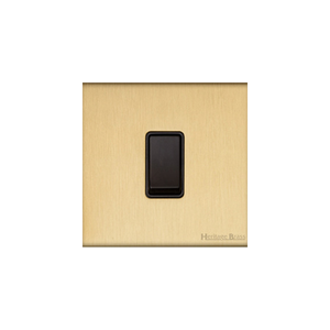 Windsor Range Satin Brass Switches & Sockets, WN44 - 1 Gang Rocker Switch by Heritage Brass By M-Marcus
