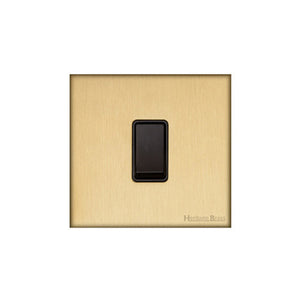 Windsor Range Matt Brass Switches & Sockets, WN40 - 1 Gang Rocker Switch by Heritage Brass By M-Marcus