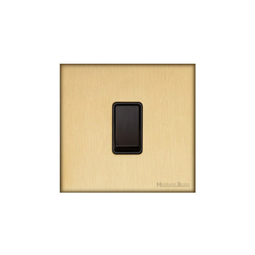 Windsor Range Satin Brass Switches & Sockets, WN44 - 1 Gang Intermediate Rocker Switch by Heritage Brass By M-Marcus