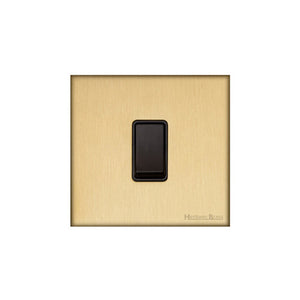 Windsor Range Matt Brass Switches & Sockets, WN40 - 1 Gang Intermediate Rocker Switch by Heritage Brass By M-Marcus
