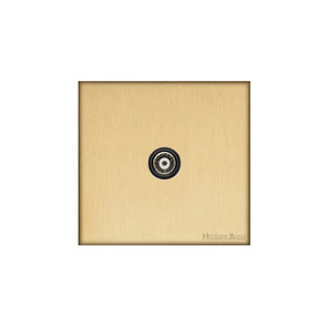 Windsor Range Matt Brass Switches & Sockets, WN40 - 1 Gang Non-Isolated TV Coaxial Socket by Heritage Brass By M-Marcus
