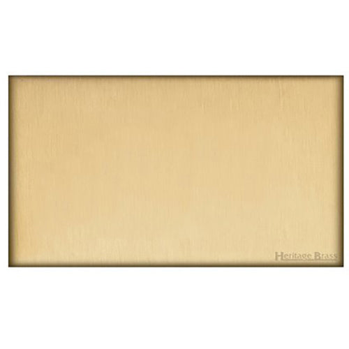 Windsor Range Satin Brass Switches & Sockets, WN44 - Double Blank Plate by Heritage Brass By M-Marcus
